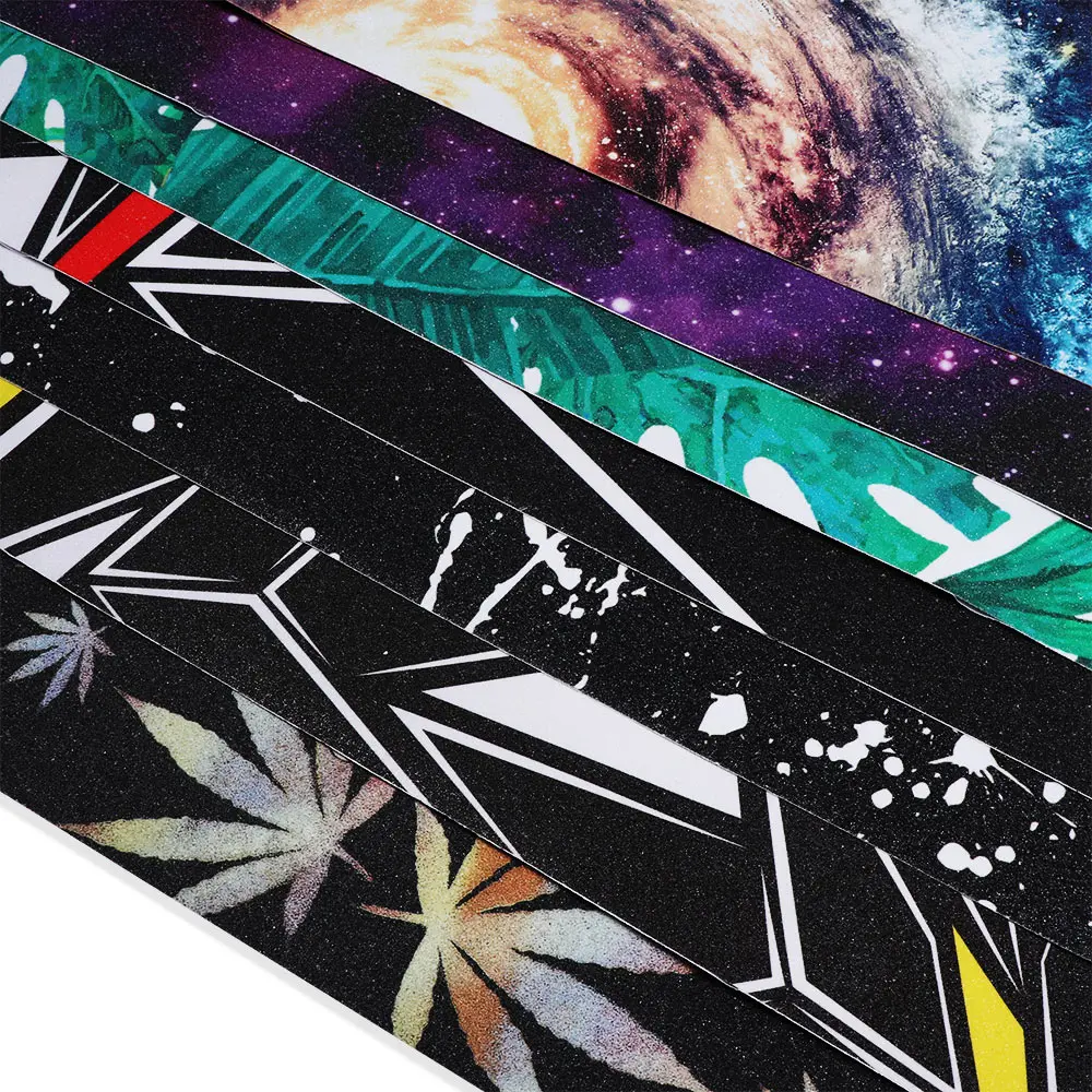 มัลติสไตล์มืออาชีพไม่ลื่น longboarding griptape อุปกรณ์เสริมจับเทปชั้นสติกเกอร์สเก็ตบอร์ดกระดาษทราย