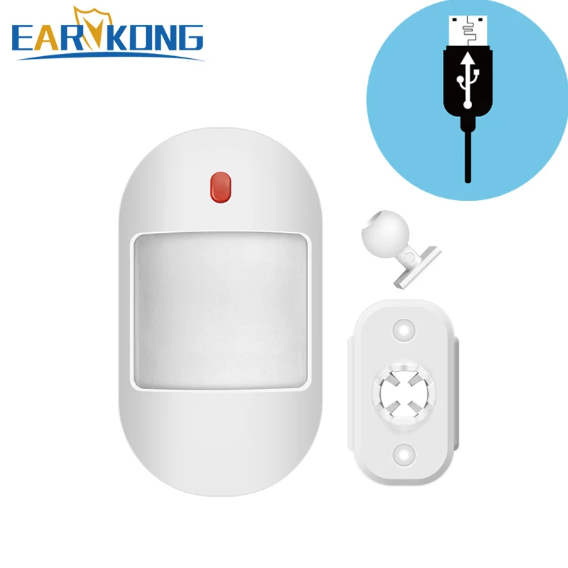 Earykong Cảm Biến Chuyển Động Phát Quang 1527 Loại 433 Mhz Đầu Dò Hồng Ngoại Không Dây Hỗ Trợ Cấp Nguồn 5V USB Cho Nhà Báo Động hệ Thống