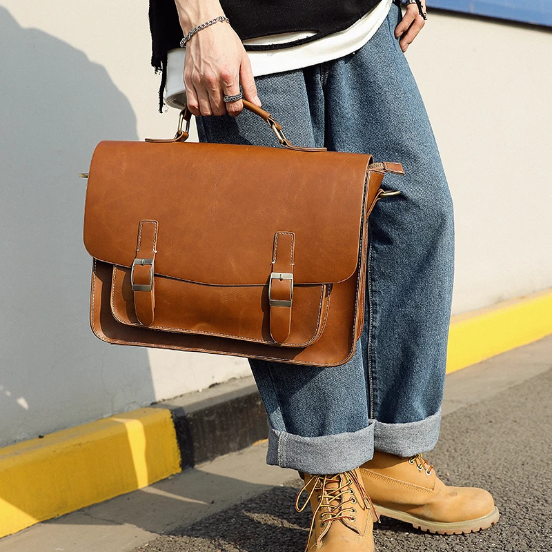 GUMST męska podręczna torebka crazy horse skóra pu Messenger torba podróżna biznes mężczyźni duże torba z rączkami człowiek Casual Crossbody teczki