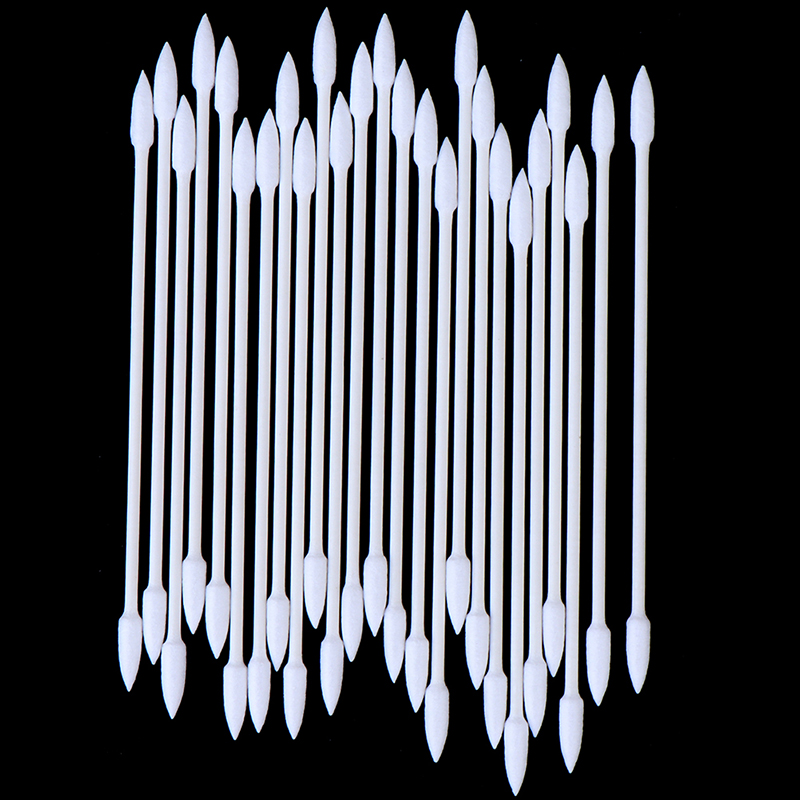 25/100ชิ้น/ถุงทิ้งผ้าฝ้าย Swab เครื่องสำอางแต่งหน้าสุขภาพหูเครื่องประดับทำความสะอาด Sticks Buds เคล็ดลับผ้าฝ้าย swab