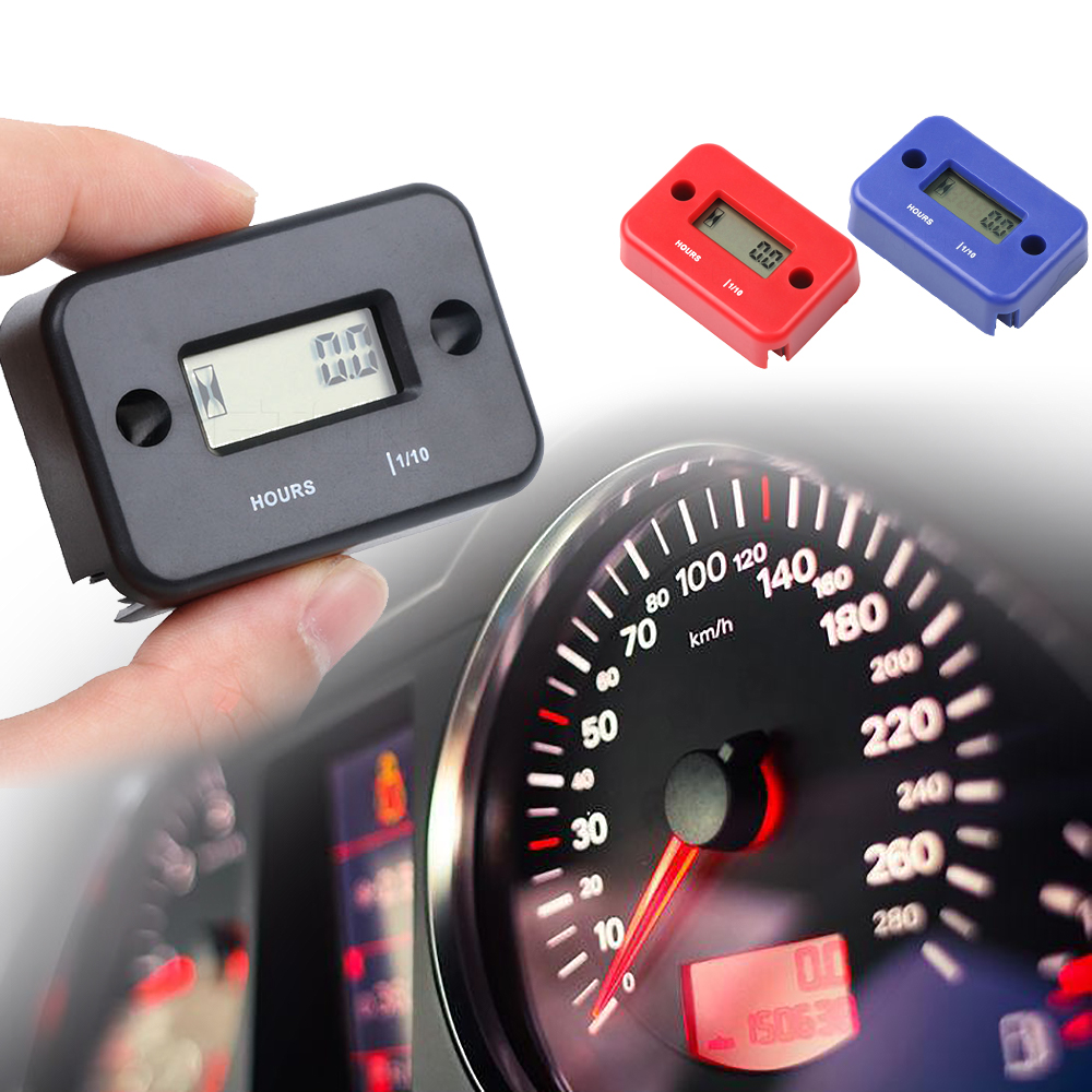 LCD impermeável Digital Tach Hour Meter, Contador de motocicleta, Instrumentos ATV, Snowmobile Gasolina Barco Gerador Bicicleta