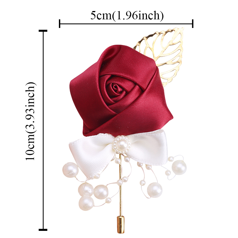 Simulation de fleur de Corsage pour mariée et marié, broche de Simulation de fleur, fournitures de fête d'affaires et de vacances, 643Z