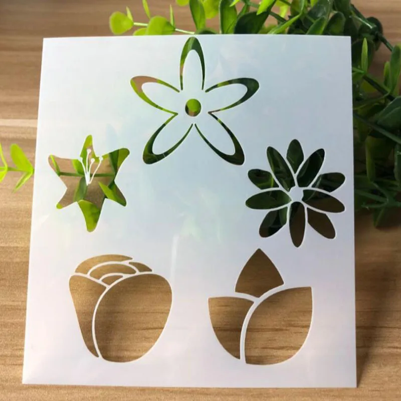 1 Máy Tính Stencils Tranh Bản Mẫu Sông DIY Thêu Sò Tô Màu Nổi Nhật Ký Album Ảnh Trang Trí Văn Phòng Học Tập Có Thể Tái Sử Dụng