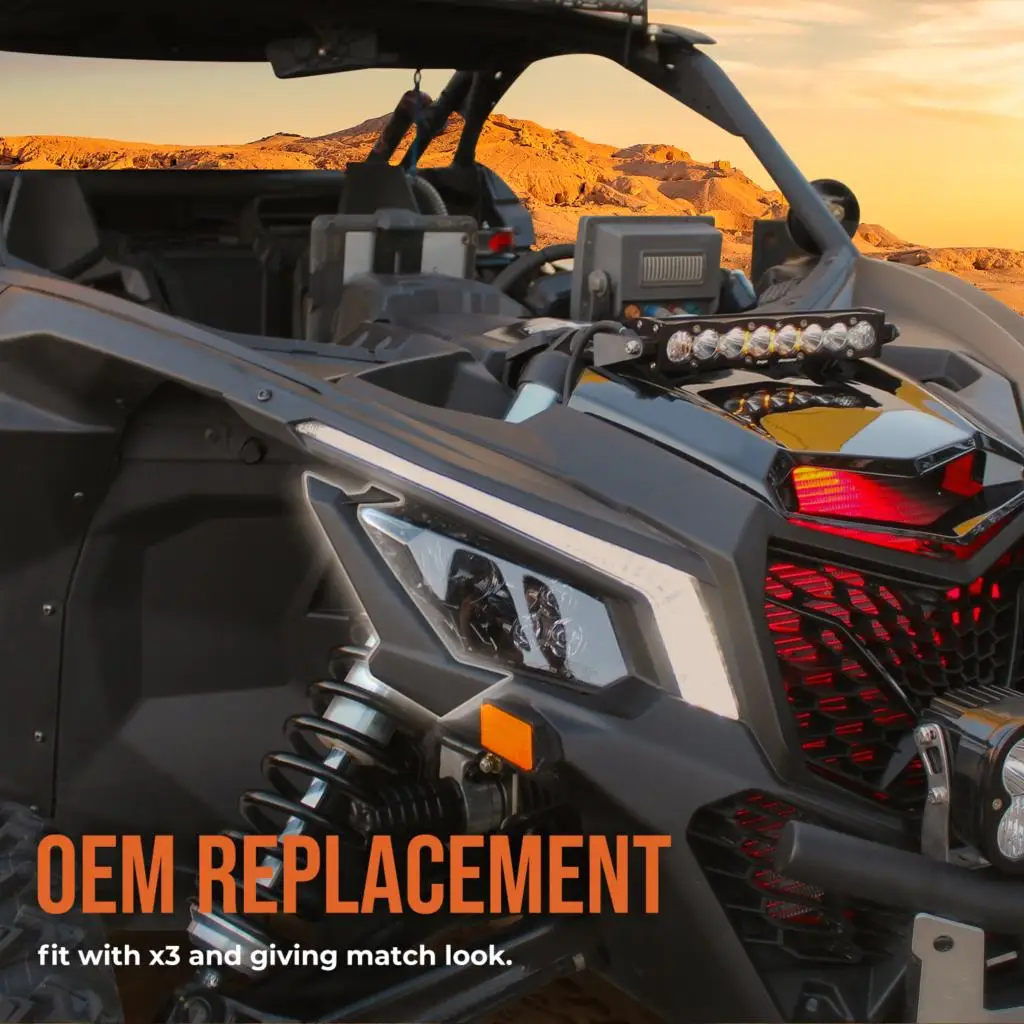 สำหรับ Can-Am Maverick X3 UTV ด้านหน้าฝาครอบไฟหน้ารถยนต์ซ้ายขวาสำหรับ Maverick X3 Max Turbo R XDS 2017 - 2021 705010628 705010629