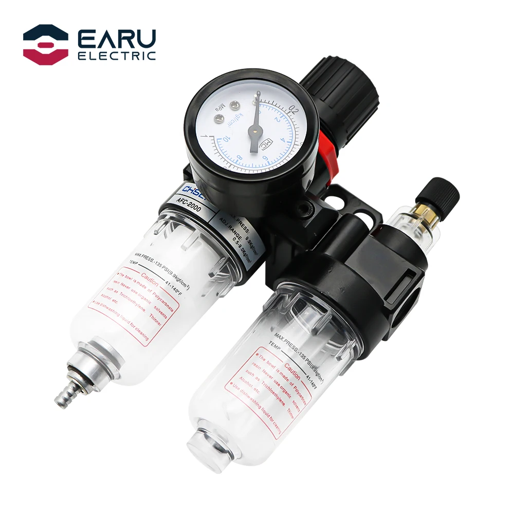 AFC2000 AFR2000 + AL2000 G1/4 Không Khí Dầu Và Nước Tách Lọc Không Khí Được Sử Dụng Để Làm Giảm van Áp Suất Điều Chỉnh