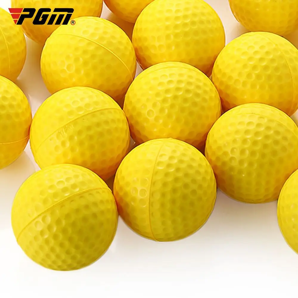 Palline da golf in schiuma PU gialla da 10 pezzi, spugna elastica per allenamento pratico per interni ed esterni