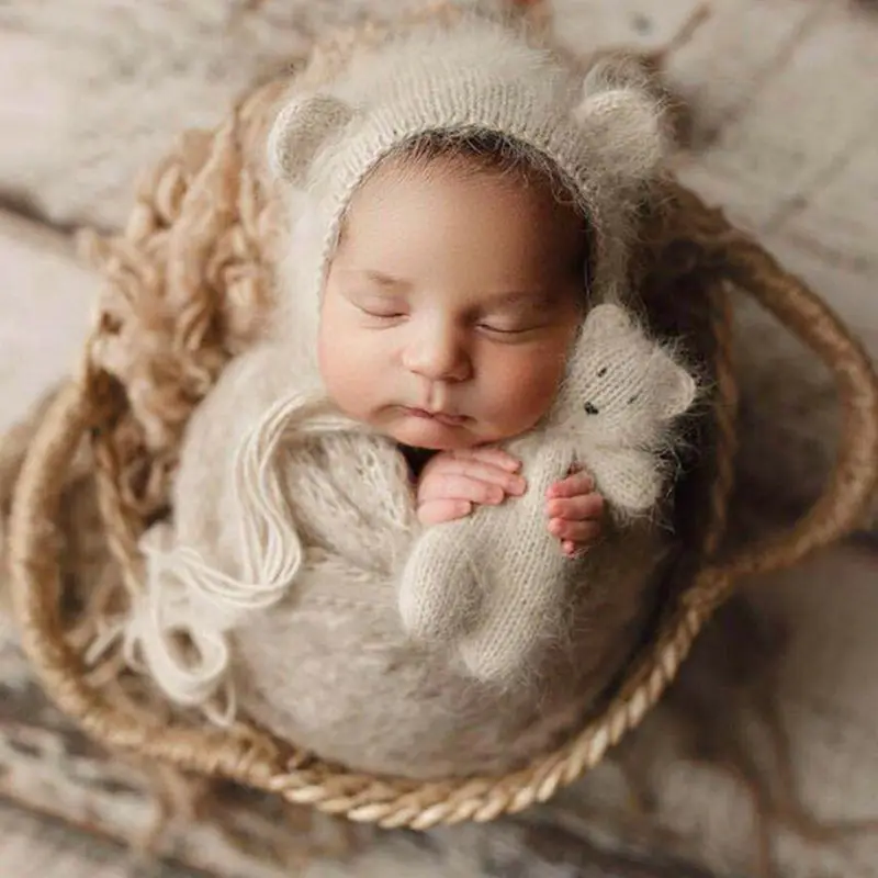 Sơ Sinh Hình Ảnh Chụp Giỏ Bé Trăng Tròn Đạo Cụ Chụp Ảnh Trẻ Đan Giỏ Đựng Đồ