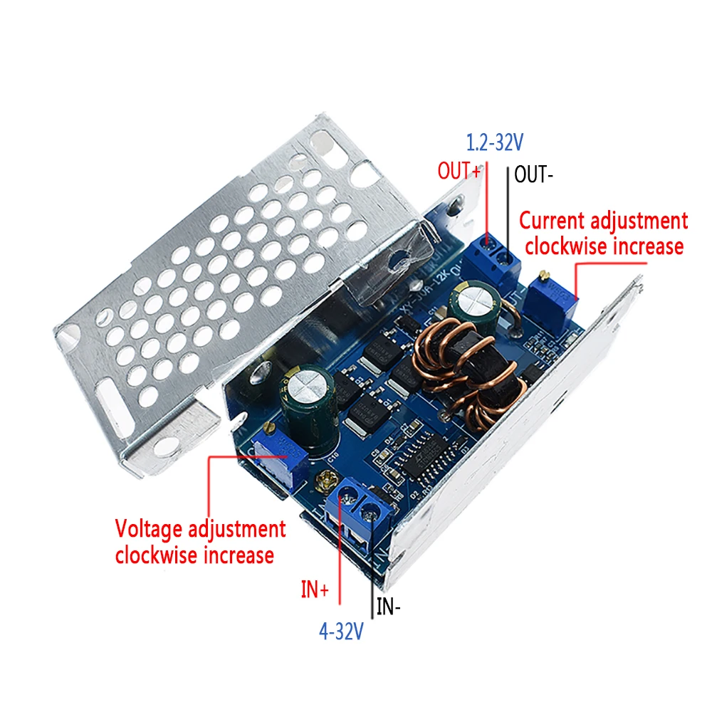 Ban đầu 5A DC DC CC CV Pin Lithium chức Bo Mạch Sạc LED Bộ Chuyển Đổi Nguồn Điện Lithium Sạc Chức mô đun XL4015