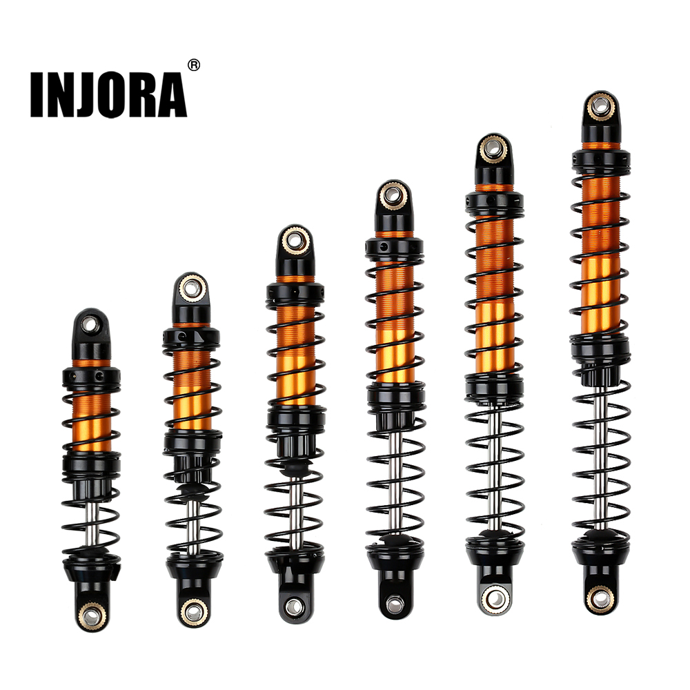 Amortiguador de Metal INJORA 70/80/90/100/110/120mm amortiguador de aceite para 1/10 coche trepador de control remoto Axial SCX10 90046 AXI03007 TRX4 TRX6