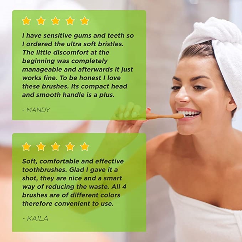 竹製歯ブラシ,カスタマイズ可能なロゴ付き,環境に優しい,木材,旅行用,大人用,50または100ユニット