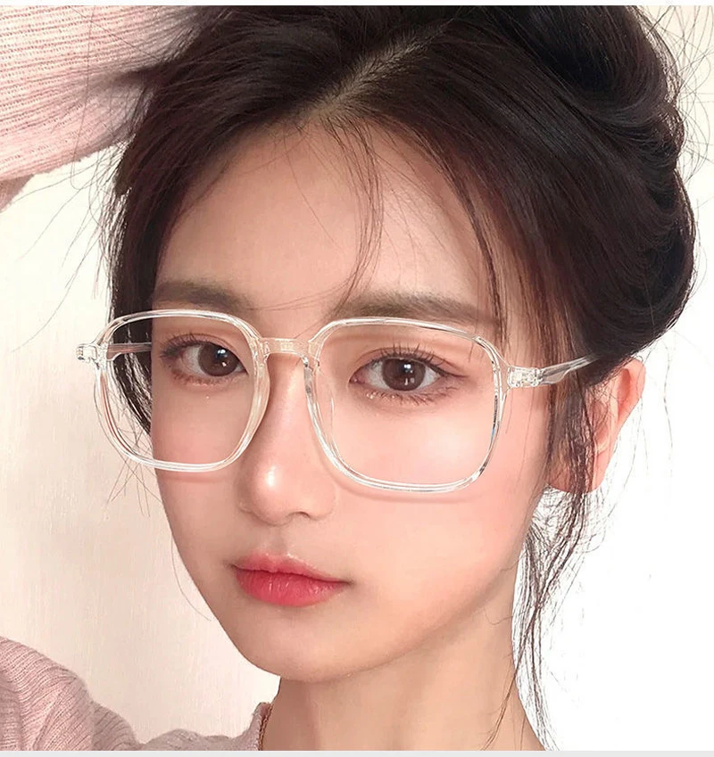 Elbru Chống Ánh Sáng Xanh Dương Thành Cận Thị Kính Nam Nữ Lớn Khung Trong Suốt Thiển Cận Kính Mắt Diop 0-1.0-1.5-2.0 Đến-6.0
