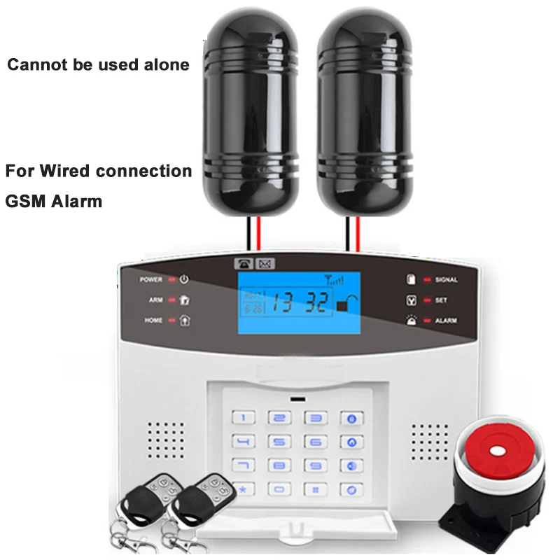 GSM Báo Động Sử Dụng 20M ~ 150M Tường Cổng Cửa Sổ Điện Quang Hồng Ngoại Đôi Dò Tia Vành Đai Bảo Vệ 2 Tia cảm Biến Hồng Ngoại