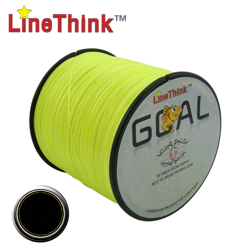 100m 300m 500m marca lineThink GOAL Japão multifilamento 100% PE linha de pesca trançada 8LB a 100LB