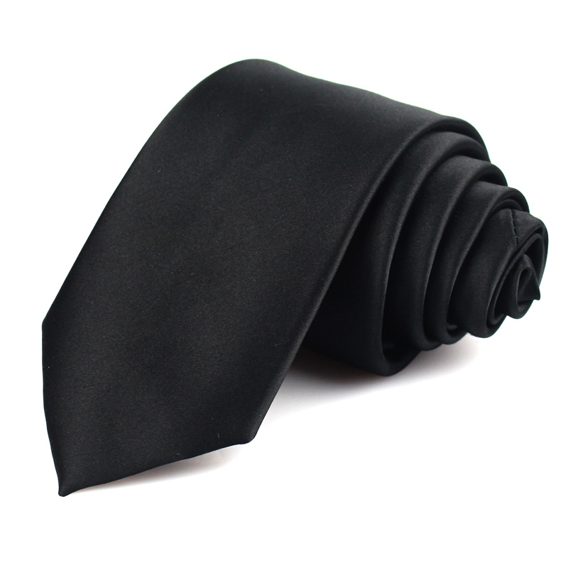 Corbatas de cuello negras para hombres y mujeres, trajes casuales, corbata sólida, corbatas delgadas para hombres, corbatas de negocios para bodas
