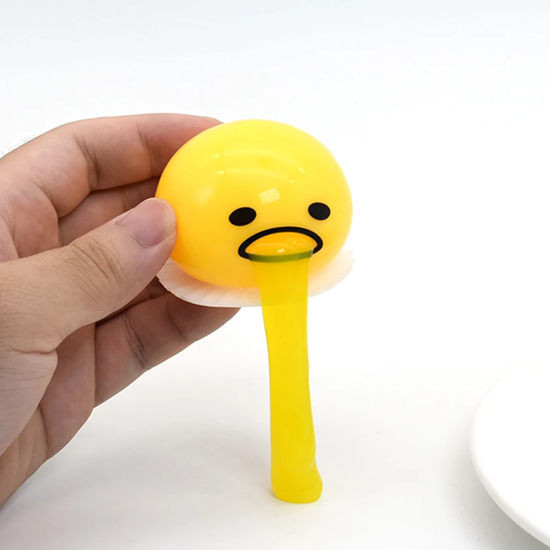 1 Máy Tính Nôn Mửa Lòng Đỏ Trứng Gà Trứng Lười Đồ Chơi Túi Đựng Sữa Thông Hơi Giảm Áp Lực Kẹp Vui Thìa Giả Trẻ Em Quà Tặng Đồ Chơi