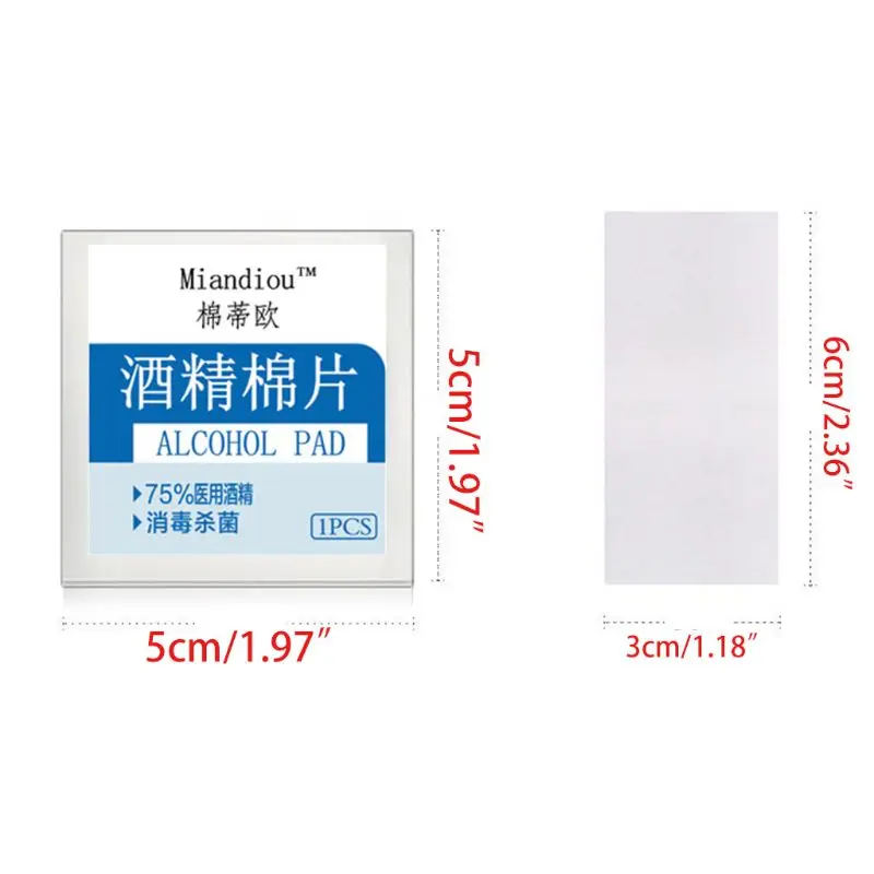 100 Chiếc Động 75% Rượu Miếng Lót Diệt Khuẩn Làm Sạch Diệt Khuẩn Khăn Lau Ướt