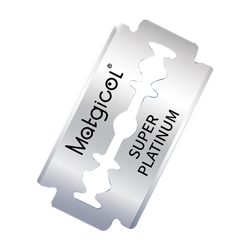 Cuchillas de afeitar de seguridad ultraafiladas de acero inoxidable con doble filo, 10 Uds., para afeitar Manual