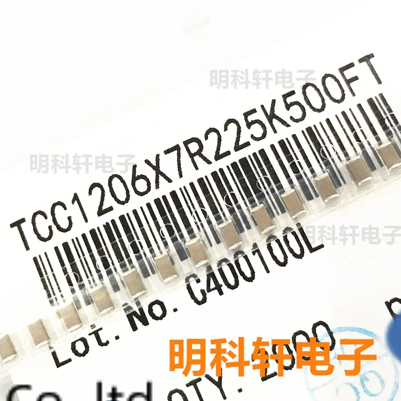 Патч-емкость TCC1206X7R225K500FT, 100% мкФ, 1206, X7R, 50 в, 30 шт.
