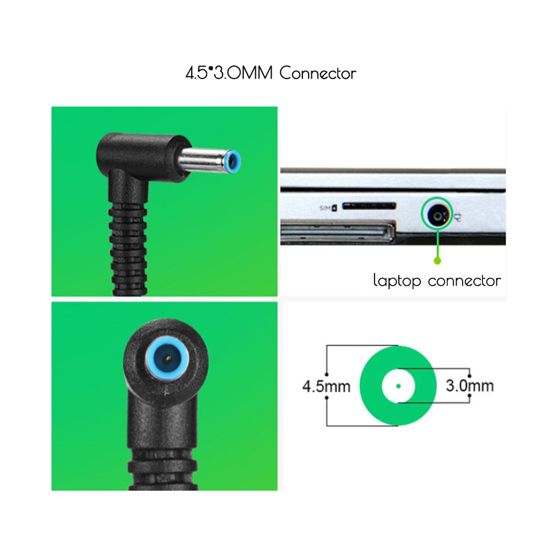 19.5V 3.33A 65W 4.5*3.0Mm Sạc Laptop Adapter Dành Cho HP Envy 17-j010us Pavilion 15-j000 Chromebook 11 g4 G5 EE 14 G3 246 G4 248