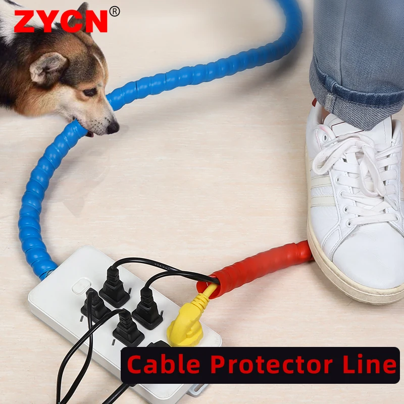 2 Mét Xoắn Ốc Bảo Vệ Cáp Dòng Người Tổ Chức Ống Xe Máy Dây Bảo Vệ Tay Chống Cháy Chống Cắn Sắc Màu 01