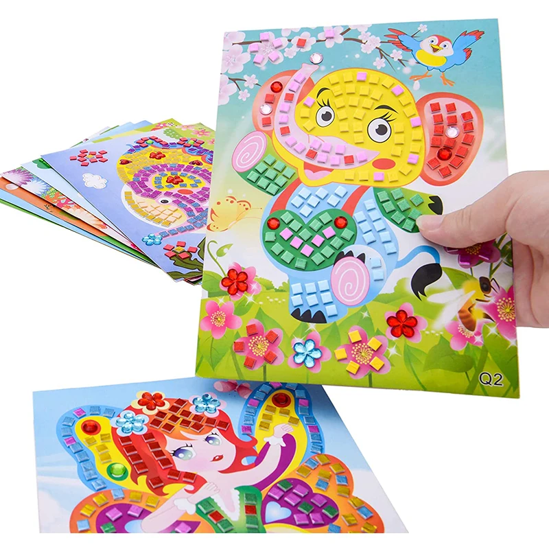 Khảm Dán Xếp Hình Nghệ Thuật Bộ Dụng Cụ 8 Cái Sparkle Tự Làm Handmade Thủ Công Pha Lê Dán Tranh Đồ Chơi Trẻ Em Đầu Giáo Dục Sáng Tạo