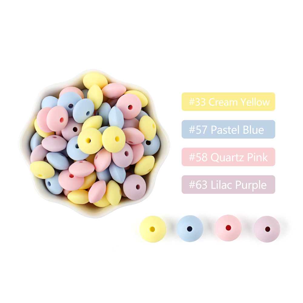 20 Chiếc Viền Silicone Cho Bé 12MM Đậu Lăng Hạt DIY Núm Vú Giả Kẹp Dây Chuyền Mặt Dây Chuyền Không Chứa BPA, Thân Thiện Với Môi Trường Cho Bé Miếng Dán Đồ Chơi phụ Kiện
