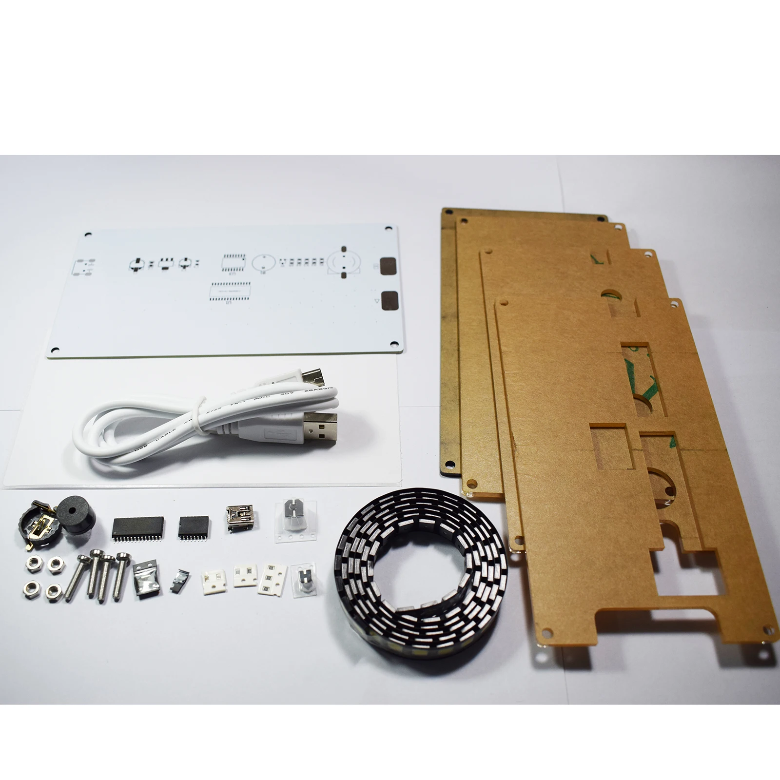 Touch Key DIY Clock DS3231 Big Size LED Dot Matrix Alarm Clock Kit