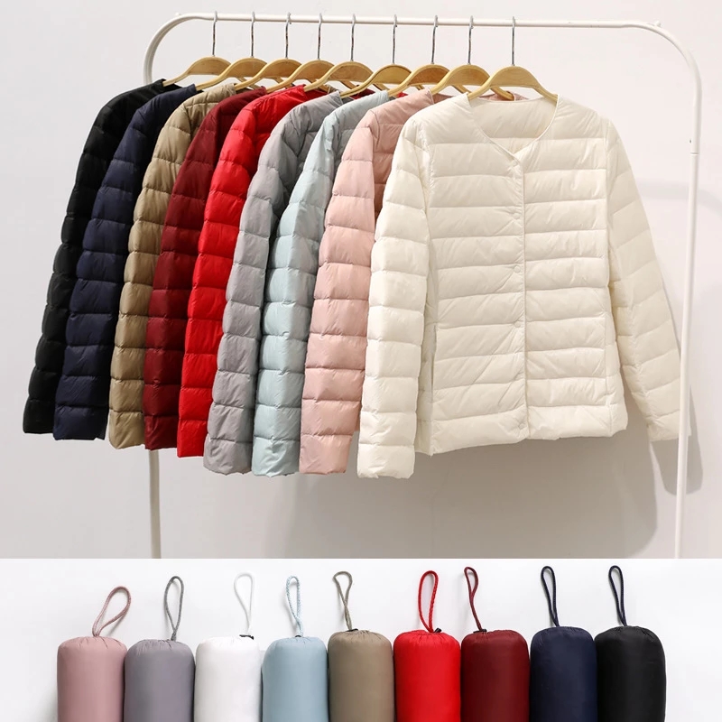 NewBang Siêu Nhẹ Vịt Xuống Nữ Matt Vải Áo Khoác Nhẹ Ấm Áp Nữ Áo Gió Áo Khoác Dù Nữ Xuống Áo Plus Áo Khoác