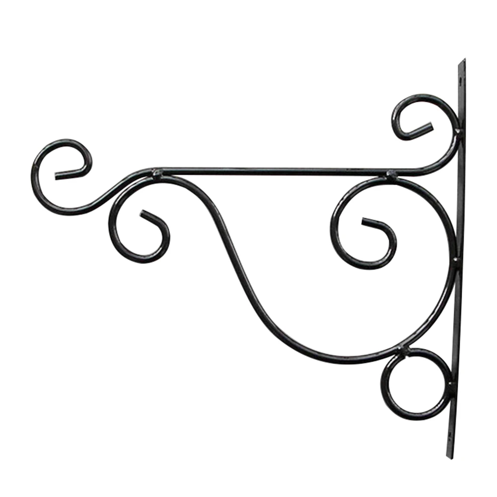 Soporte para flores 3D geométrico para colgar en la pared, maceta de flores para balcón, soporte de ganchos de hierro forjado, soporte de cesta montado en la pared