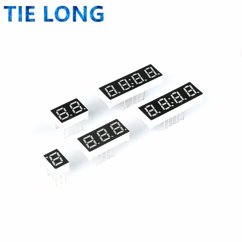 Pantalla LED de tubo Digital de 0,28 pulgadas, pantalla de 1Bit, 2Bit, 3Bit, 4Bit, ánodo/cátodo común, tablero de visualización Led de 7 segmentos de 0,28"
