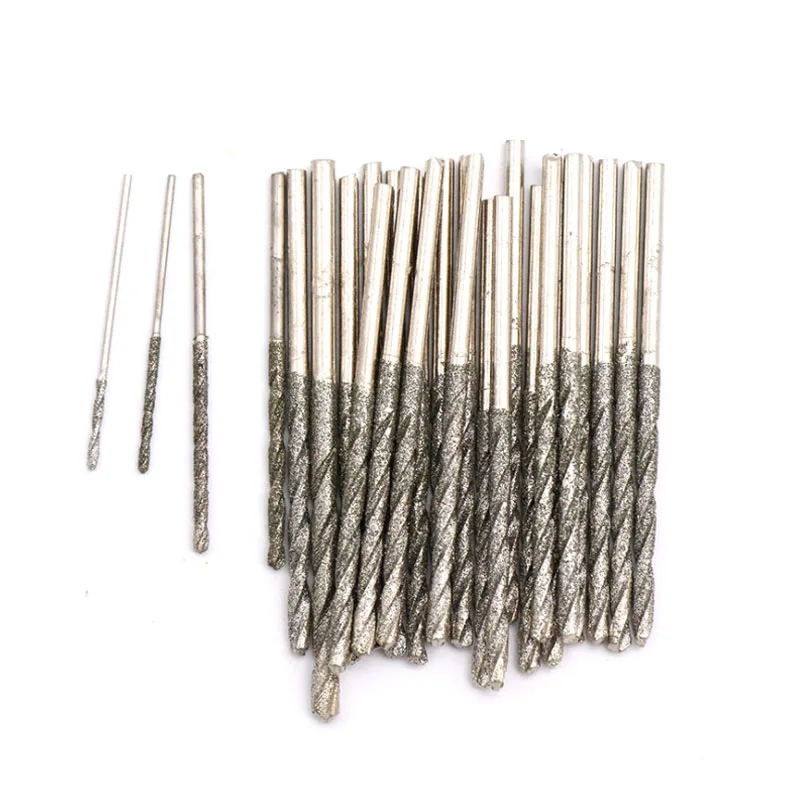 0.8Mm 1Mm 1.2Mm 1.5Mm 1.8Mm 2Mm 2.5Mm 3Mm Tráng Kim Cương Đầu Đầu mũi Khoan Xoắn Chút Cho Kính Trang Sức Đá Ngói