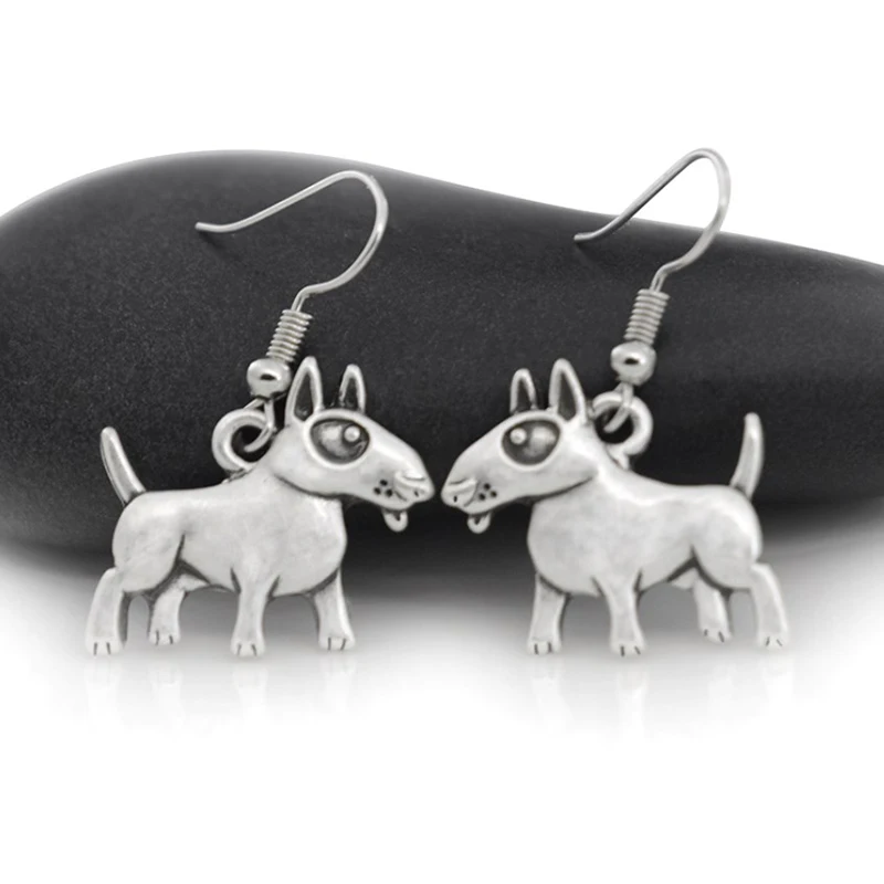 Baru Retro Mode Bull Terrier Anting Menjuntai Wanita Boho Lucu Anjing Brincos Kekasih Hadiah Perhiasan Anting Menjuntai untuk Anak Perempuan Pendientes