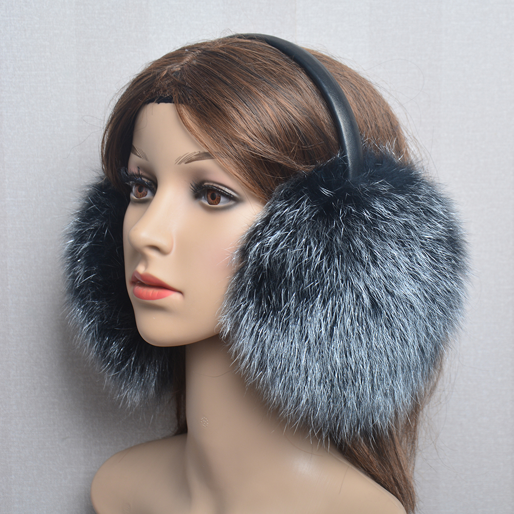 新しい高級女性の冬暖かいリアルキツネの毛皮のイヤーマフファッション女性 100% 天然キツネの毛皮のイヤーマフ熱ガールリアルキツネの毛皮のイヤーマフ