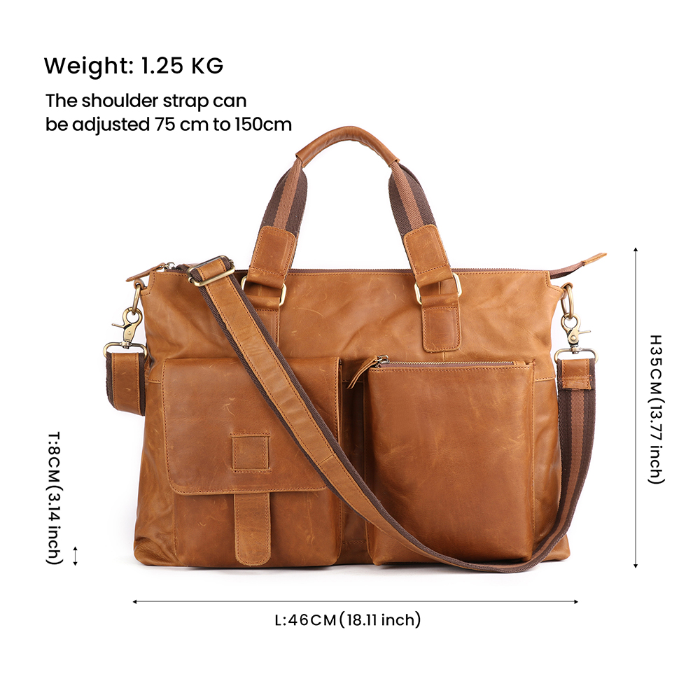 JOYIR Echtem Leder Männer Große Aktentaschen Vintage Messenger Schulter Tasche Männlichen Business Computer Laptop Umhängetaschen Handtasche