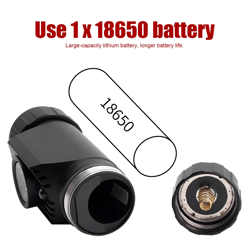 BORUiT-linterna frontal LED con Sensor IR, batería 18650, recargable por USB, resistente al agua, para trabajo, pesca, Camping