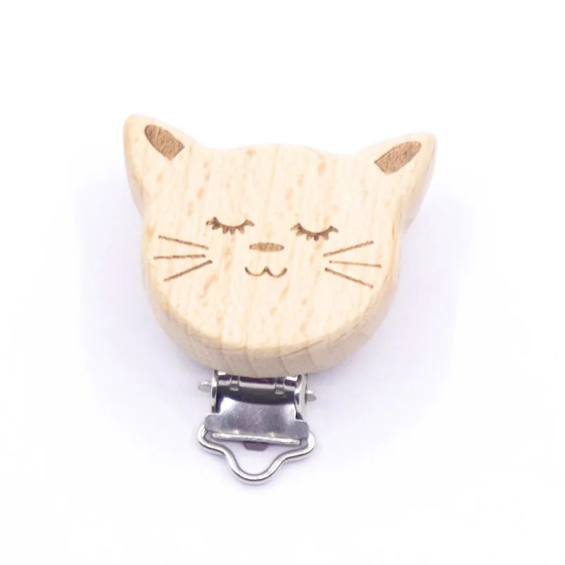 5 Miếng Kwd 9 Phong Cách Dễ Thương Gỗ Hình Động Vật Hút Tự Nhiên Dây Chuyền Vân Sồi Beech Hộp Kẹp Diy Giả Kẹp Phụ Kiện