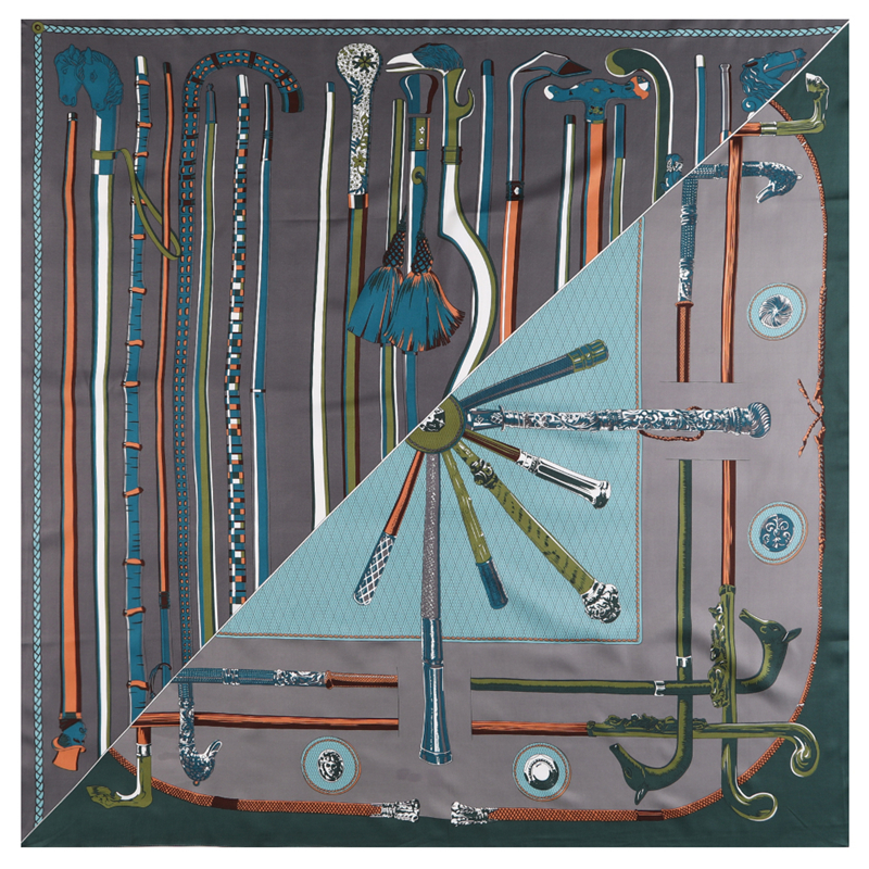 女性用スクエアシルクスカーフ,大きなバンダナ,シルクスカーフ,ファッショナブルなデザイン,130cm