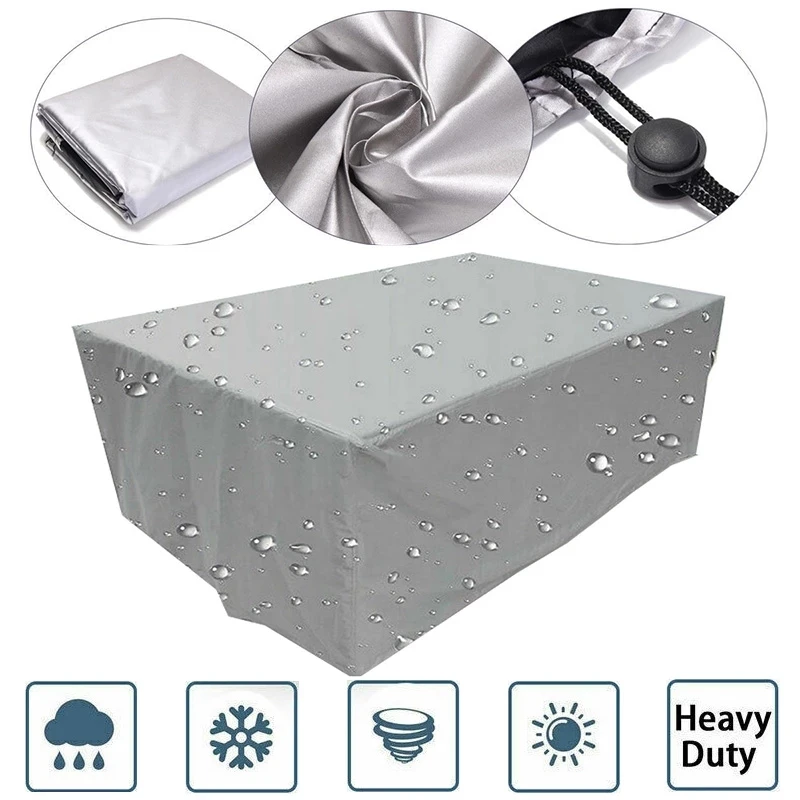 Capas impermeáveis para móveis de jardim, capa de chuva e neve, capas para cadeiras para sofá, mesa e cadeira, à prova de poeira, ao ar livre, 55 tamanhos