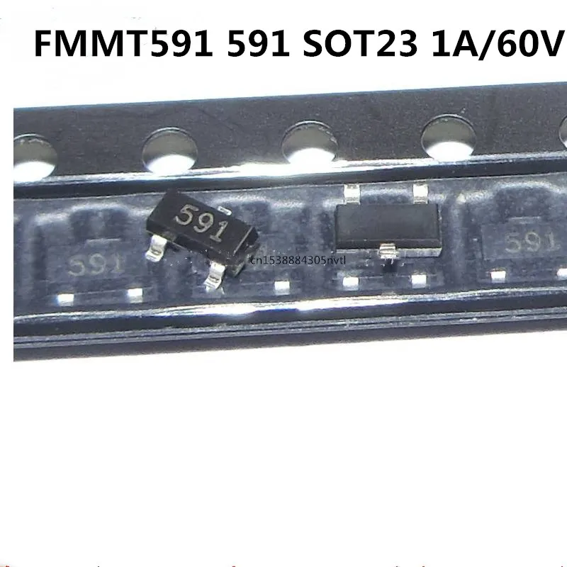 Asli 100Pcs/FMMT591 591 SOT23 1A/60V