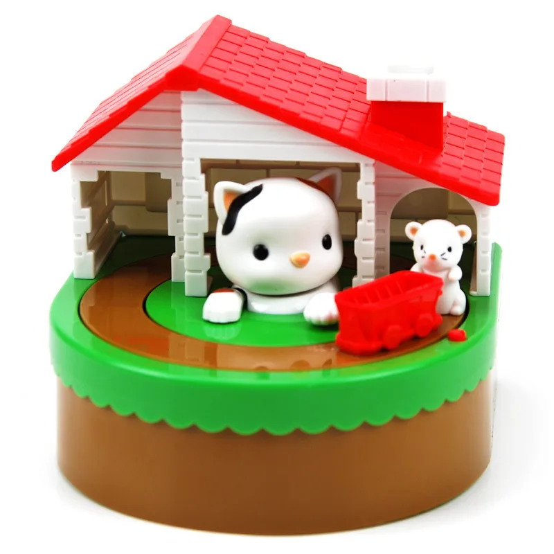 น่ารักแมวจับเมาส์อัตโนมัติขโมยเหรียญPiggy Bankอิเล็กทรอนิกส์เงินพลาสติกความปลอดภัยกล่องเหรียญธนาคารกล่องประหยัดสำหรับเด็กวันเกิดของขวัญ
