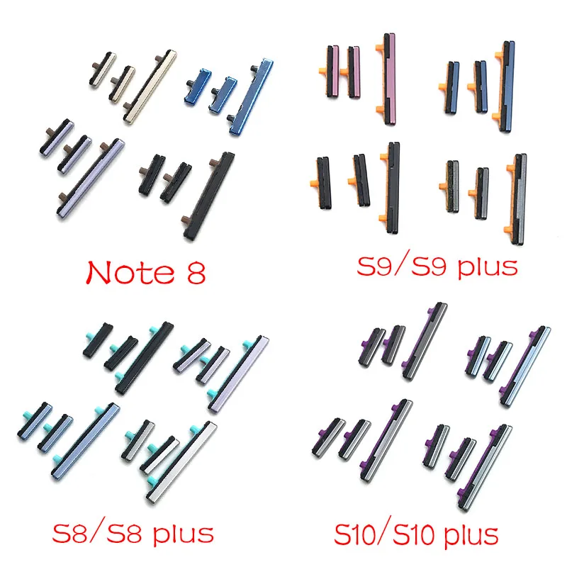 NEW Power Khối Lượng Side Nút Key Thay Thế Một Phần Đối Với Samsung Galaxy Lưu Ý 8 S8 S9 S10 Cộng Với Khối Lượng Nút + power ON / OFF