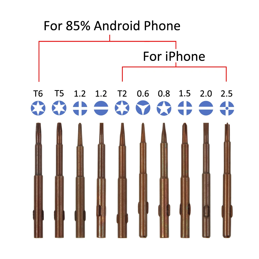 Độ Chính Xác Tháo Lắp Từ Torx Chéo Pentalobe Đầu Vít Bộ Dụng Cụ Sửa Chữa Cho iPhone Android Điện Thoại Di Động Dụng Cụ Mở