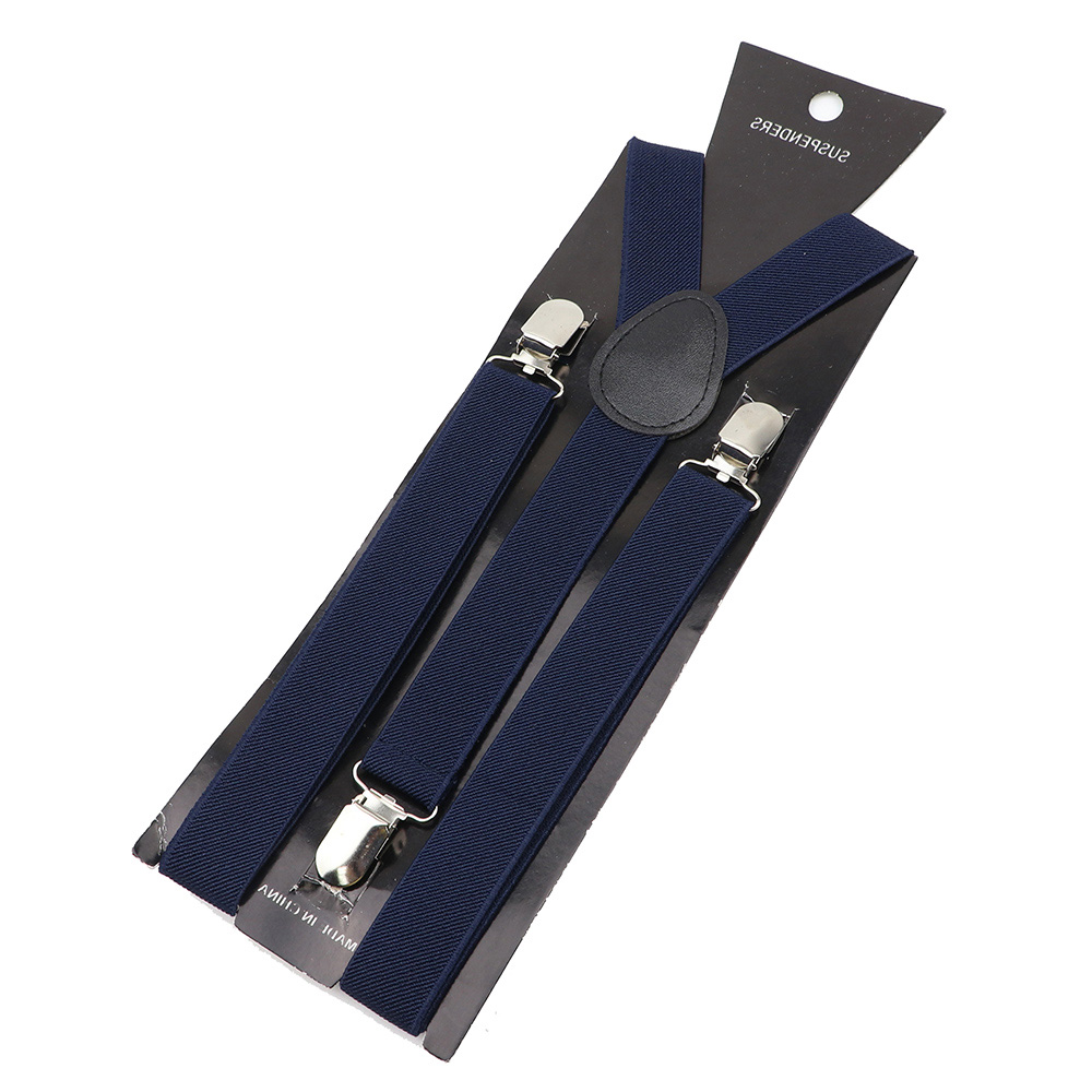 Effen kleur unisex bretels clip-on gesp heren bandjes verstelbare elastische Y-back bretels voor bruiloft pak rok accessoires cadeau