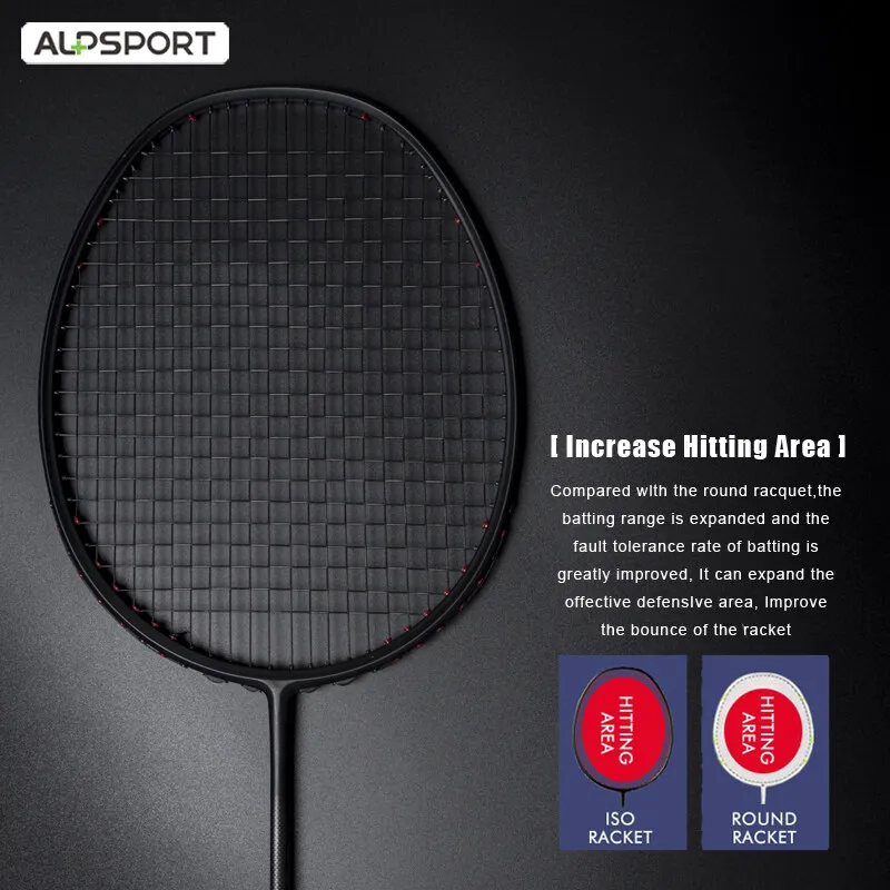 ALP XHP 2 Chiếc Vợt Cầu Lông Có Túi Đựng 6U 72G 100% Sợi Carbon Chuyên Nghiệp Vợt 28-30Lbs Free Tay Cầm Và dây Raket