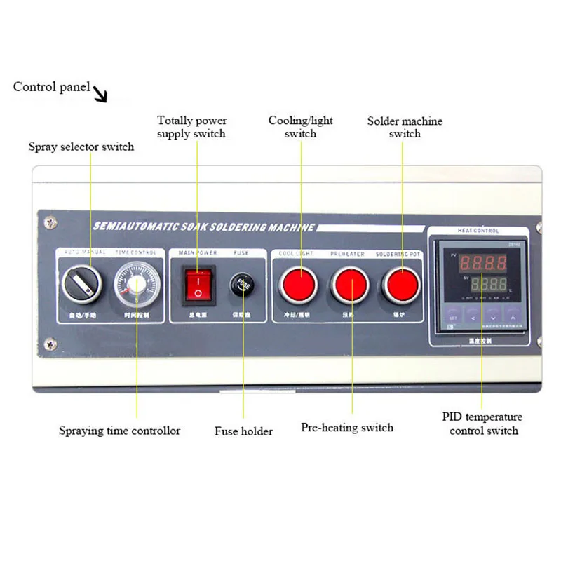 Mesin Solder YX3020D Semi-otomatis Mesin Dip Bebas Timbal dan Solder Reflow PCB