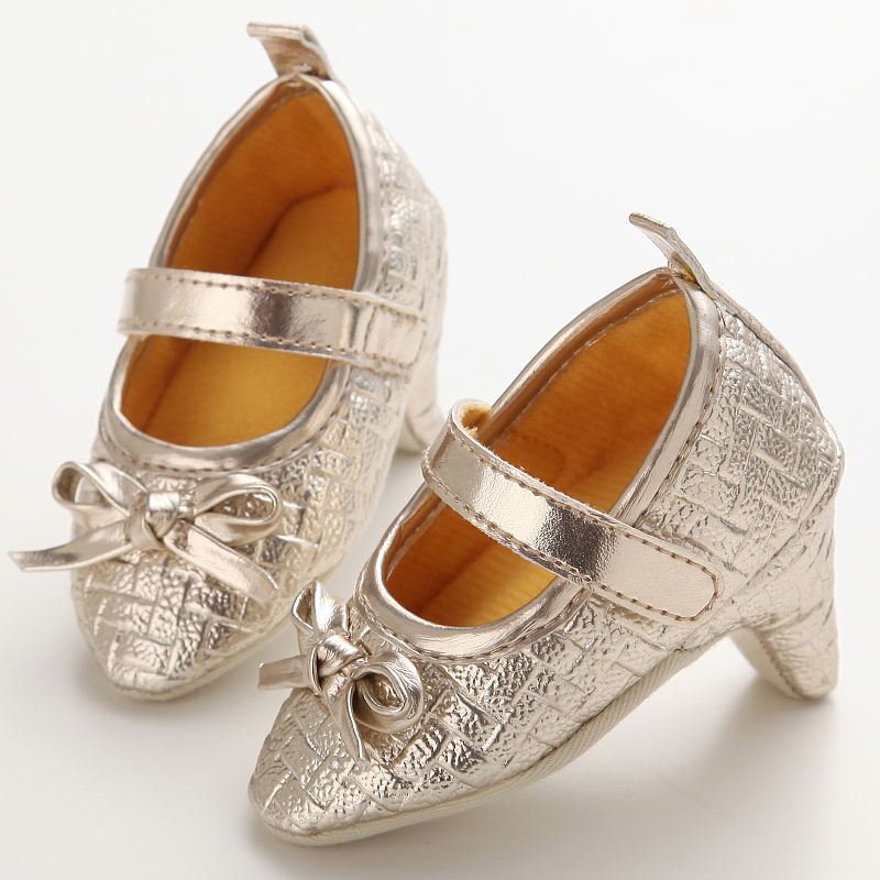 Zapatos de tacón alto para bebé recién nacido, zapatos de fiesta de primer cumpleaños con lazo de princesa, accesorios para fotos de 0 a 12M, novedad de 2022