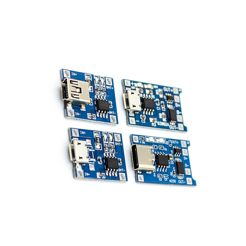 5 pçs/lote 5v 1a micro mini TYPE-C usb 18650 bateria de lítio placa carregamento módulo carregador + proteção funções duplas módulo tp4056