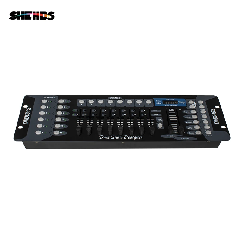 Konsola sterująca DMX512 do oświetlenia scenicznego, kontroler DMX 192 do LED Par, ruchomych głowic, oświetlenia scenicznego, imprezowego, DJ, sprzętu dyskotekowego DMX.