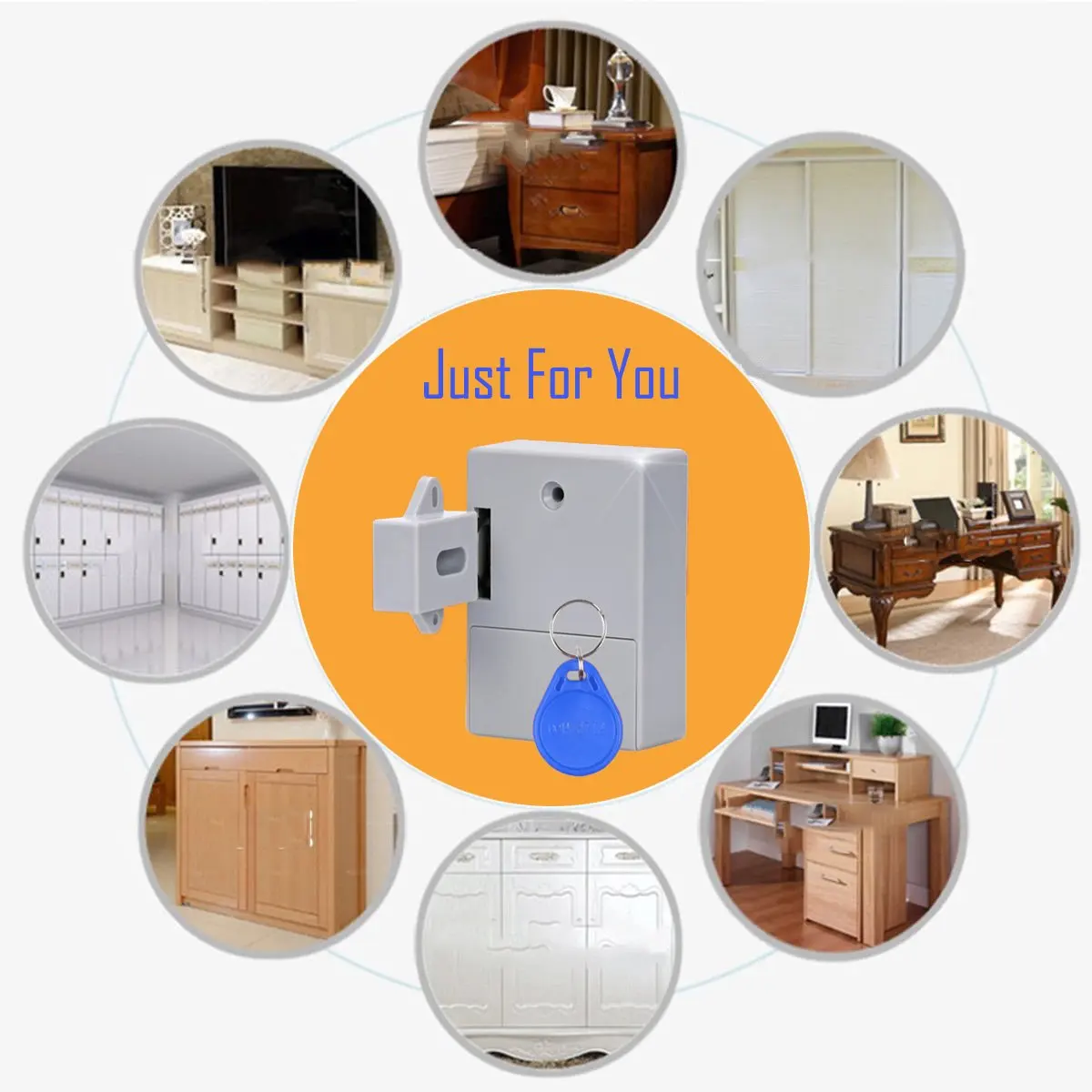 Invisible Sensor Lock ID IC Card Drawer Digital Cabinet Intelligent Electronic Locks For Wardrobe Furniture