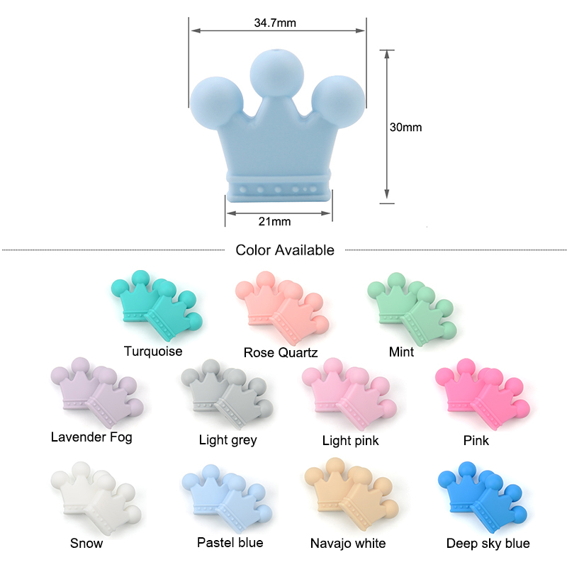 Bán 10 Cái/lốc Silicone Thái Hạt Không Chứa BPA Silicon Mọc Răng Hạt Bé Nhai Mọc Răng Vòng Cổ Tự Làm Núm Vú Giả Kẹp Phụ Kiện